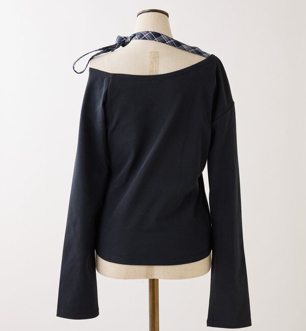  「リボンタイ／ワンショルカットトップス」|プルオーバー|