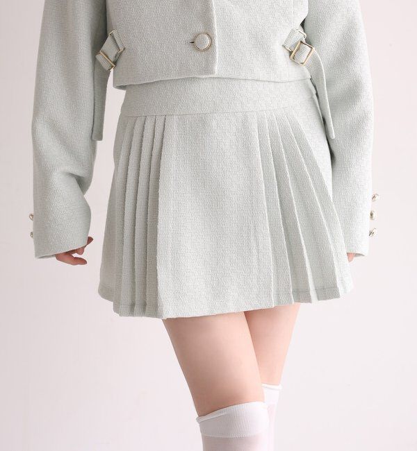  「【SMサイズ展開あり】ツイードプリーツミニスカート」|スカート|ミント