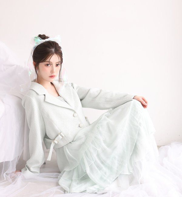  「肩リボンティアードキャミワンピ」|ワンピース|