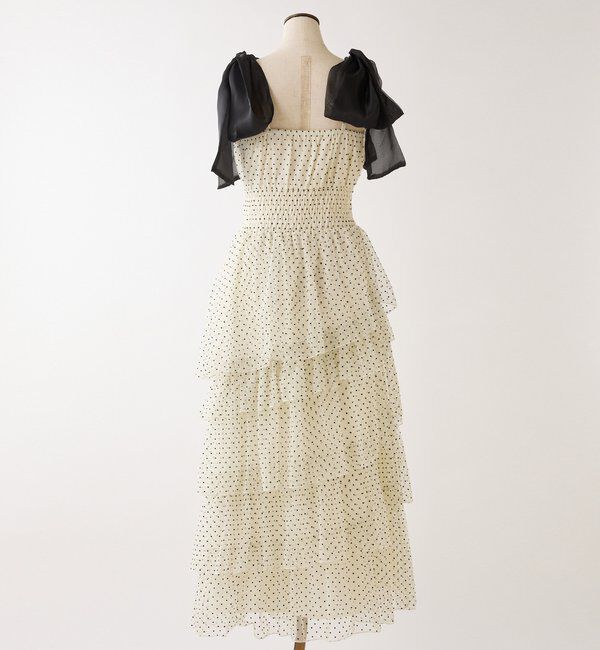  「肩リボンティアードキャミワンピ」|ワンピース|