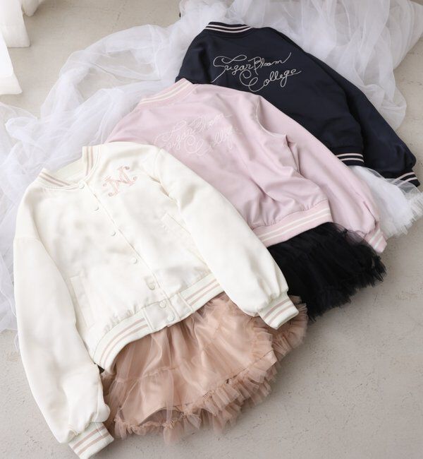  「ロゴ入りスカジャン」|ダウンベスト・ベスト|