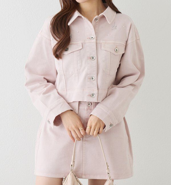  「ウェスト折り返しデニムミニスカート」|スカート|