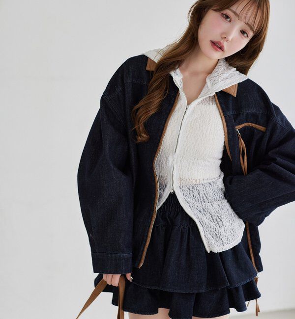  「【REVIVAL】WEB限定/セットアップ対応/ティアードミニスカート」|スカート|