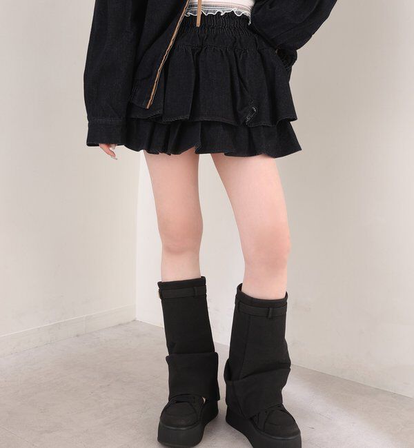  「【REVIVAL】WEB限定/セットアップ対応/ティアードミニスカート」|スカート|