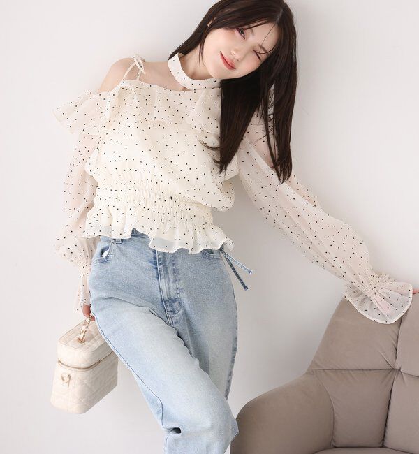  「2WAYワンショルフリルブラウス」|シャツ・ブラウス|