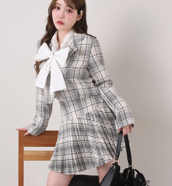  「【リボン取り外し可能】フロントギャザーボウタイシャツ」|シャツ・ブラウス|