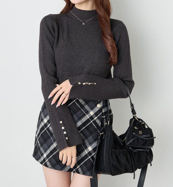  「ミニバッグチャーム付きドロストリボンバッグ」|ショルダー・メッセンジャー|