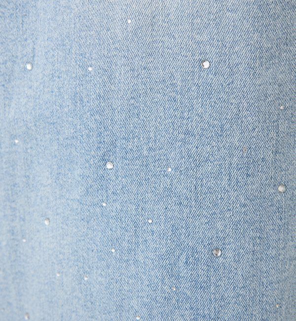  「【SSサイズあり/ウエスト調整可能】ビジュー付きワイドデニム」|その他|