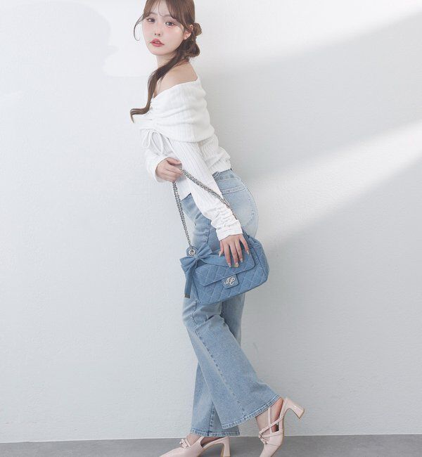  「ドロストリボンオフショルトップス」|プルオーバー|