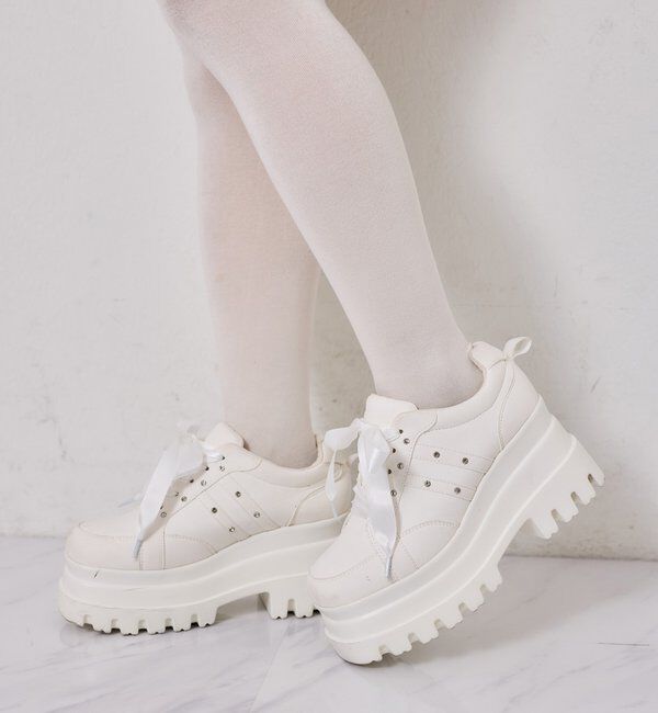  「ビジュー付きトリプルソールスニーカー」|その他|