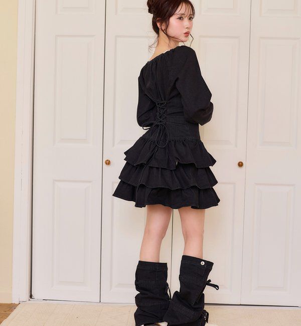  「【Denim Collection】リボンデニムレッグウォーマー」|その他|