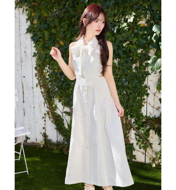  「【Denim Collection】ボレロセットサイドカットロングワンピ」|ワンピース|