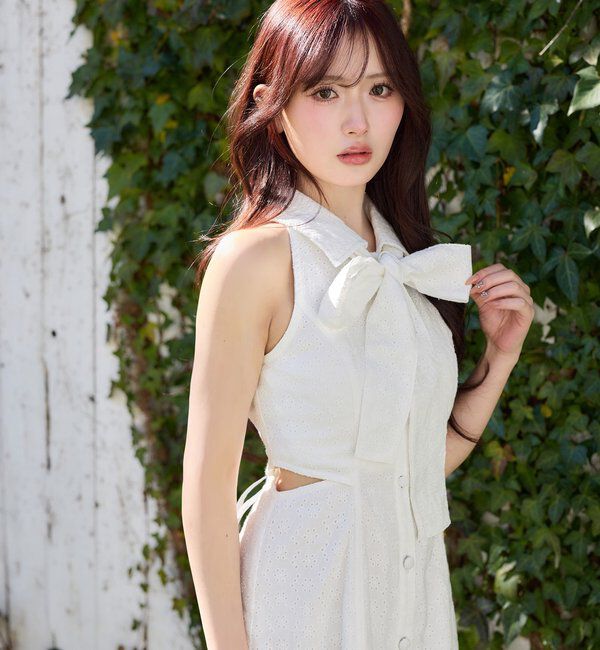  「【Denim Collection】ボレロセットサイドカットロングワンピ」|ワンピース|