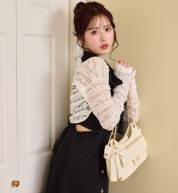  「【Denim Collection】ボレロセットサイドカットロングワンピ」|ワンピース|