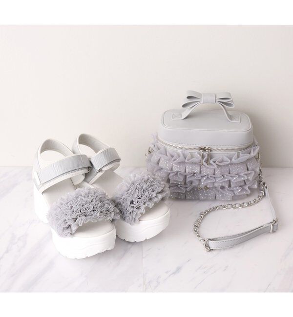  「チュールフリルリボンバニティバッグ」|ショルダー・メッセンジャー|