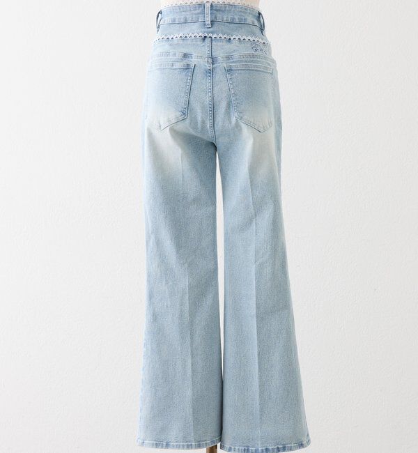  「【SMサイズ展開あり】ウエストレースフレアデニム」|その他|