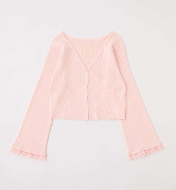  「袖レースカーディガン」|ニット・セーター|