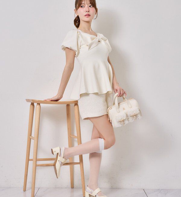  「リボンニットチュニック」|ニット・セーター|