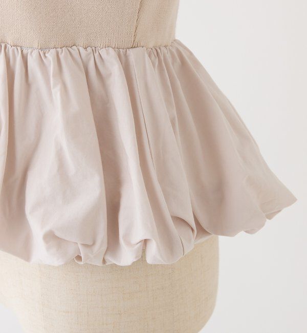  「ロゴ刺繍入りバルーントップス」|ニット・セーター|