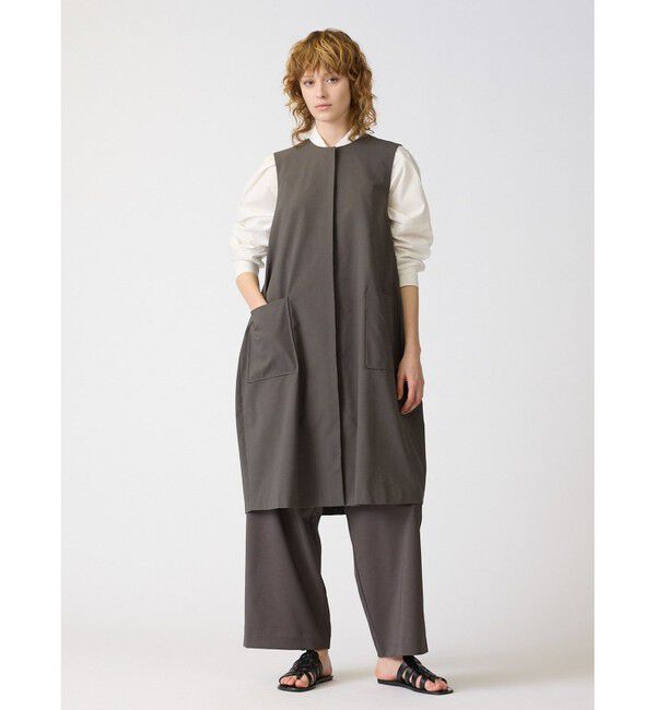 mizuiro ind「mizuiro ind フロントフライコクーンジレ」|ベスト・ジレ|