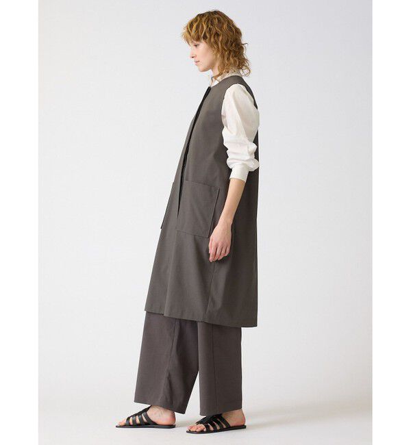 mizuiro ind「mizuiro ind フロントフライコクーンジレ」|ベスト・ジレ|