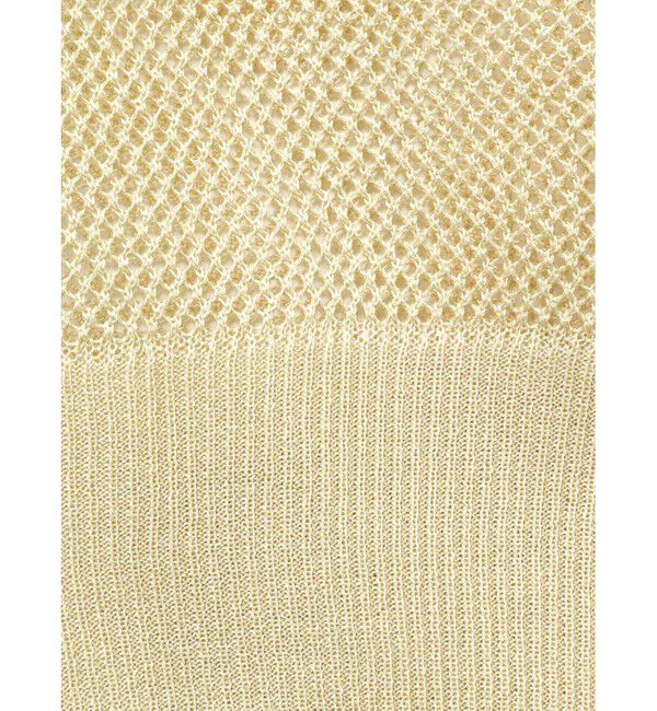 mizuiro ind「mizuiro ind メッシュ柄Vネックロングカーディガン」|ニット・セーター|