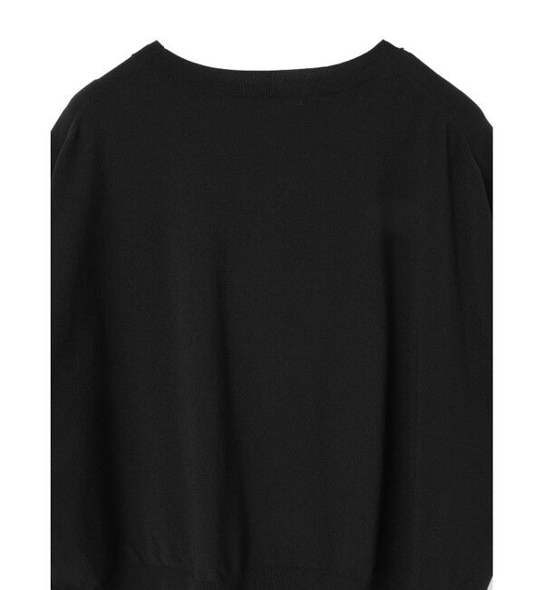 mizuiro ind「mizuiro ind クルーネックハーフスリーブプルオーバー」|ニット・セーター|