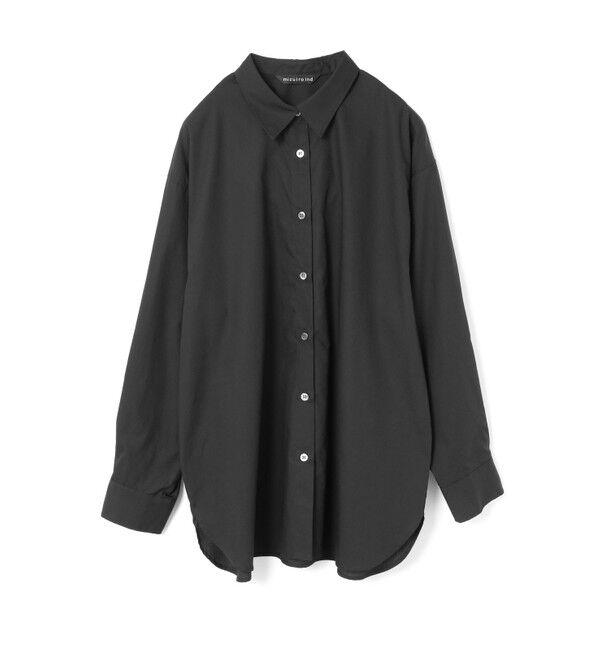 mizuiro ind「mizuiro ind メンズライクワイドシャツ」|シャツ・ブラウス|ブラック