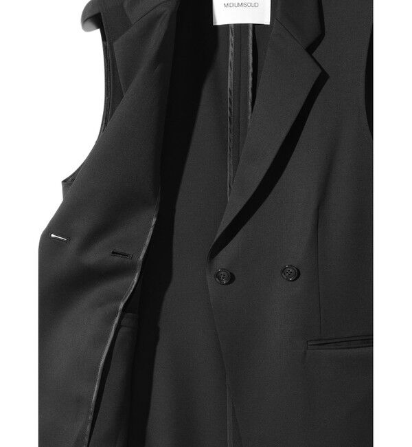 MIDIUMISOLID「MIDIUMISOLID for Ladies ウエストシェイプテーラードジレ」|ベスト・ジレ|