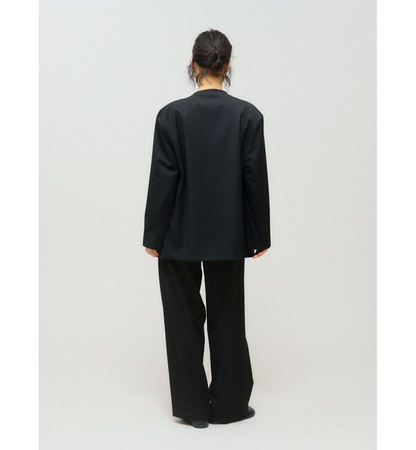 MIDIUMISOLID「MIDIUMISOLID for Ladies ノーカラージャケット」|テーラードジャケット|