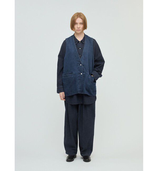 mizuiro ind「mizuiro ind デニムベスト」|ベスト・ジレ|