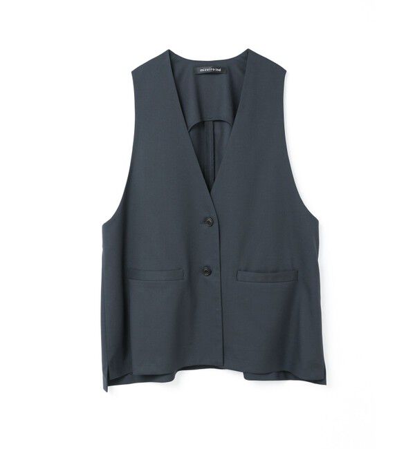 mizuiro ind「mizuiro ind ディープVネックワイドベスト」|ベスト・ジレ|