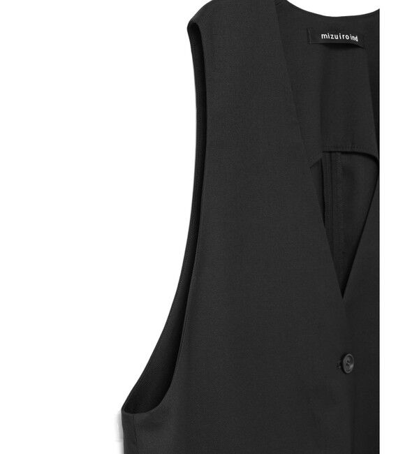 mizuiro ind「mizuiro ind ディープVネックワイドベスト」|ベスト・ジレ|