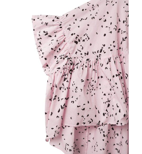 mizuiro ind「mizuiro ind プリントワイドギャザープルオーバー」|シャツ・ブラウス|