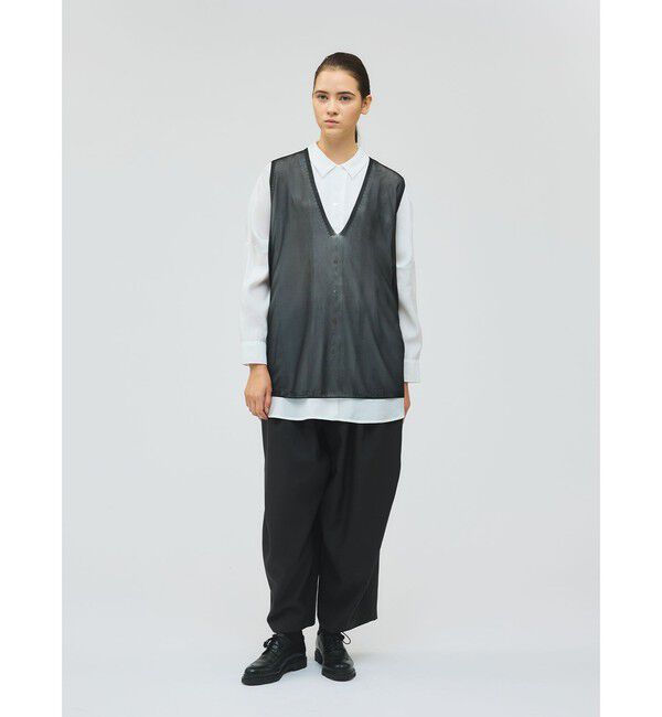 mizuiro ind「mizuiro ind ワイドチュニックシャツ」|シャツ・ブラウス|