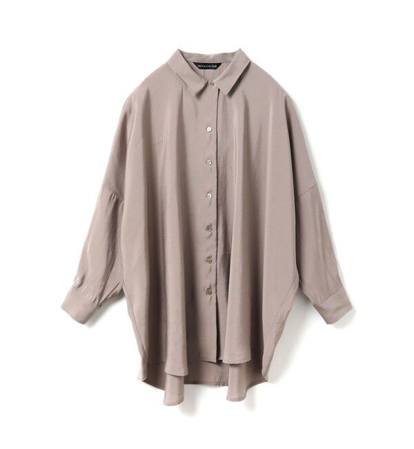 mizuiro ind「mizuiro ind ワイドチュニックシャツ」|シャツ・ブラウス|ピンク