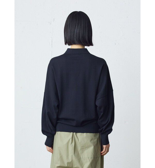 MidiUmi「MidiUmi ワイドニットポロ」|シャツ・ブラウス|