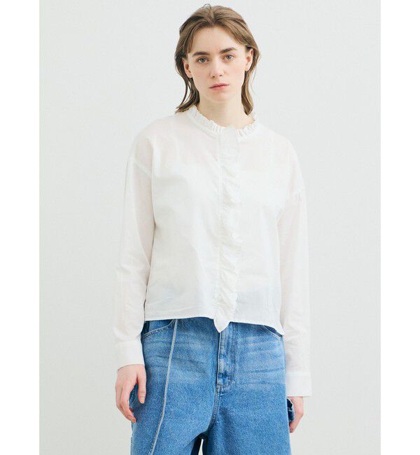 MARMARMAR「MARMARMAR フリルカラーシャツ」|シャツ・ブラウス|