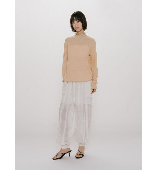 MIDIUMISOLID「MIDIUMISOLID for Ladies シアーレイヤードタートルネックプルオーバー」|Tシャツ・カットソー|