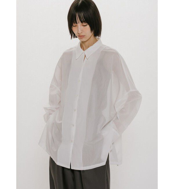 MIDIUMISOLID「MIDIUMISOLID for Ladies シアースキッパーポンチョシャツ」|シャツ・ブラウス|