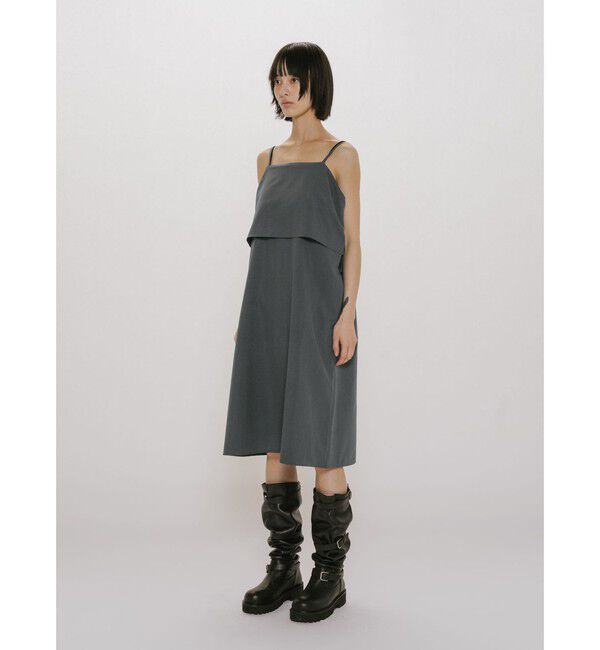 MIDIUMISOLID「MIDIUMISOLID for Ladies レイヤードキャミソールワンピース」|ワンピース|