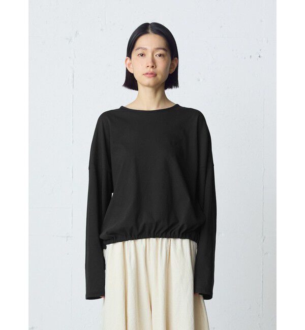 MidiUmi「MidiUmi ドローストリングプルオーバー」|Tシャツ・カットソー|ブラック