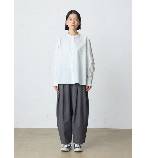 MidiUmi「MidiUmi C/Lワイドイージーテーパードパンツ」|その他|チャコールグレー