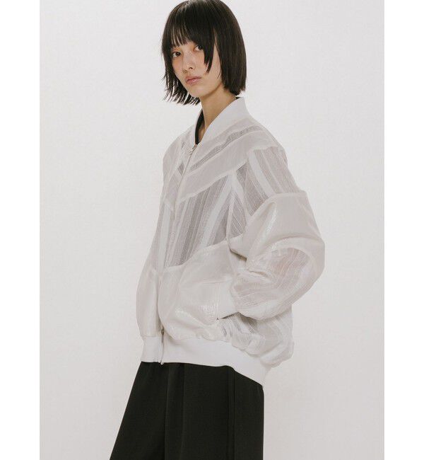 MIDIUMISOLID「MIDIUMISOLID for Ladies マテリアルミックスジャケット」|テーラードジャケット|