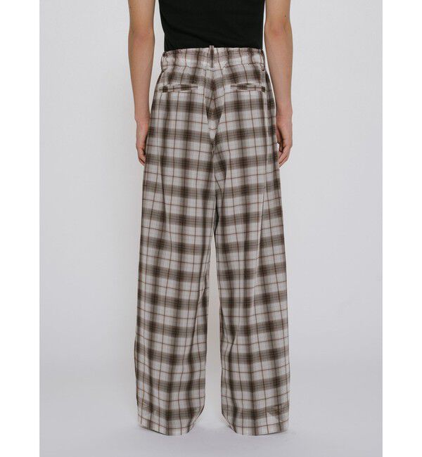 MIDIUMISOLID「MIDIUMISOLID Men&rsquo;s シアーチェックテーパードパンツ」|その他|