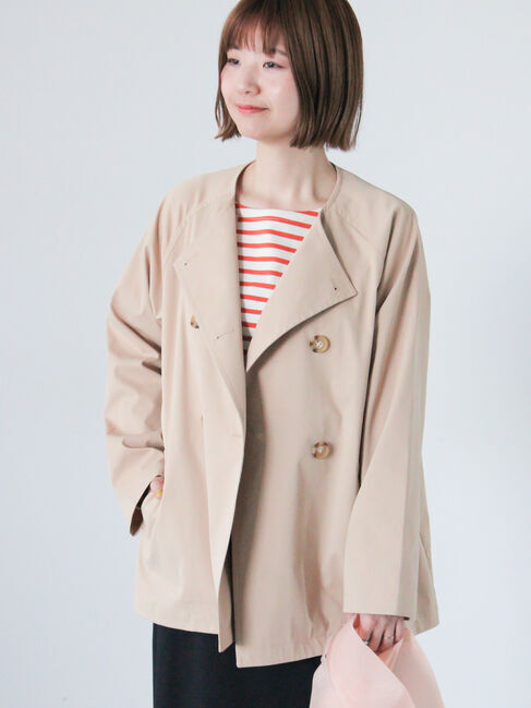 Lugnoncure「【撥水/防花粉】ノーカラーショートコート」|その他|