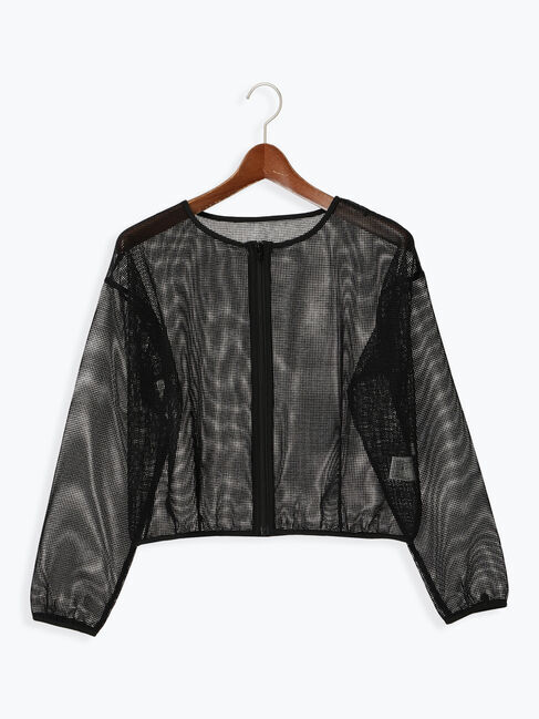 Te chichi TERRASSE「メッシュノーカラーブルゾン」|ブルゾン・スタジャン|