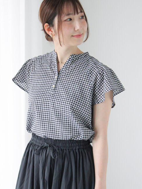 Te chichi TERRASSE「無地/柄アソートバタフライスリーブブラウス」|シャツ・ブラウス|