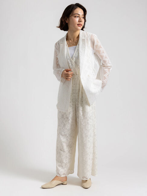 Te chichi「【Atelier ChouChou】オーガンジーレースダブルジャケット」|その他|