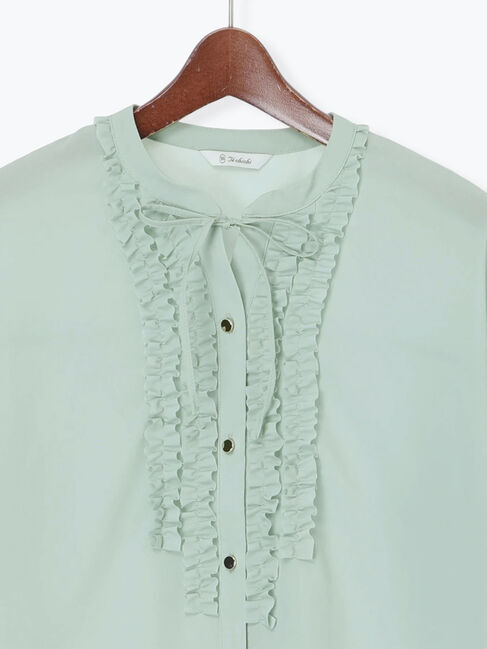 Te chichi「フロントフリルキーネックブラウス」|シャツ・ブラウス|